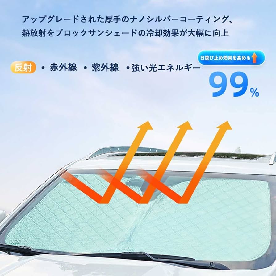 Amazon | 新型 サンシェード 三菱 パジェロ フロント